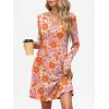 imageANRABESS Long Sleeve Dresses for Women 2025 Fall Casual Flowy Swing V Neck Boho Floral Mini Travel Vacation Dress with Pocket Large