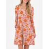 imageANRABESS Long Sleeve Dresses for Women 2025 Fall Casual Flowy Swing V Neck Boho Floral Mini Travel Vacation Dress with Pocket Large