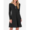 imageANRABESS Long Sleeve Dresses for Women 2025 Fall Casual Flowy Swing V Neck Boho Floral Mini Travel Vacation Dress with PocketBlack