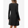 imageANRABESS Long Sleeve Dresses for Women 2025 Fall Casual Flowy Swing V Neck Boho Floral Mini Travel Vacation Dress with PocketBlack
