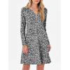 imageANRABESS Long Sleeve Dresses for Women 2025 Fall Casual Flowy Swing V Neck Boho Floral Mini Travel Vacation Dress with PocketFloral Black