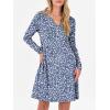 imageANRABESS Long Sleeve Dresses for Women 2025 Fall Casual Flowy Swing V Neck Boho Floral Mini Travel Vacation Dress with PocketFloral Blue