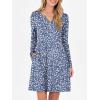 imageANRABESS Long Sleeve Dresses for Women 2025 Fall Casual Flowy Swing V Neck Boho Floral Mini Travel Vacation Dress with PocketFloral Blue