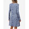imageANRABESS Long Sleeve Dresses for Women 2025 Fall Casual Flowy Swing V Neck Boho Floral Mini Travel Vacation Dress with PocketFloral Blue