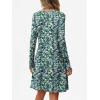 imageANRABESS Long Sleeve Dresses for Women 2025 Fall Casual Flowy Swing V Neck Boho Floral Mini Travel Vacation Dress with PocketFloral Blue Green