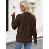 imageANRABESS Sweaters for Women Long Sleeve V Neck Shirts Business Casual Work Blouses 2025 Fall Loose Knit Pullover Sweater TopsCoffee