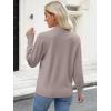 imageANRABESS Sweaters for Women Long Sleeve V Neck Shirts Business Casual Work Blouses 2025 Fall Loose Knit Pullover Sweater TopsGrey Khaki