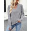 imageANRABESS Sweaters for Women Long Sleeve V Neck Shirts Business Casual Work Blouses 2025 Fall Loose Knit Pullover Sweater TopsLight Gray