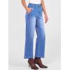 imageANRABESS Wide Leg Jeans for Women High Waist Baggy Straight Stretchy Flare Cropped Denim Pants with Patch Pockets 2025 TrendyClassic Blue