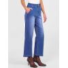 imageANRABESS Wide Leg Jeans for Women High Waist Baggy Straight Stretchy Flare Cropped Denim Pants with Patch Pockets 2025 TrendyDark Blue