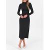 imageANRABESS Women Long Sleeve Bodycon Dress Fall 2025 Mock Neck Formal Elegant Party Wedding Guest Cocktail Long Maxi DressesBlack