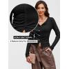 imageANRABESS Women Long Sleeve Button Down Shirts Ribbed Knit Slim Fitted Crop Tops 2025 Fall Y2K Dressy Casual Trendy OutfitsBlack