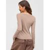 imageANRABESS Women Long Sleeve Button Down Shirts Ribbed Knit Slim Fitted Crop Tops 2025 Fall Y2K Dressy Casual Trendy OutfitsLight Camel