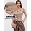 imageANRABESS Women Long Sleeve Button Down Shirts Ribbed Knit Slim Fitted Crop Tops 2025 Fall Y2K Dressy Casual Trendy OutfitsLight Camel