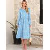 imageANRABESS Women Long Sleeve Midi Dress Crewneck 2025 Fall Fashion Casual Flowy ALine Long Dresses Vacation Outfit with PocketFloral Blue White