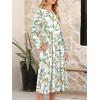imageANRABESS Women Long Sleeve Midi Dress Crewneck 2025 Fall Fashion Casual Flowy ALine Long Dresses Vacation Outfit with PocketFloral Colorful