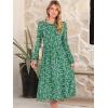 imageANRABESS Women Long Sleeve Midi Dress Crewneck 2025 Fall Fashion Casual Flowy ALine Long Dresses Vacation Outfit with PocketFloral Green Purple