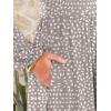 imageANRABESS Women Long Sleeve Midi Dress Crewneck 2025 Fall Fashion Casual Flowy ALine Long Dresses Vacation Outfit with PocketGrey Khaki White Dot