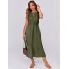 imageANRABESS Women Midi Dresses 2025 Summer Casual Sleeveless Sundress High Neck Tank Top Racerback Flowy Beach Dress  PocketsArmy Green