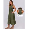 imageANRABESS Women Midi Dresses 2025 Summer Casual Sleeveless Sundress High Neck Tank Top Racerback Flowy Beach Dress  PocketsArmy Green
