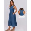 imageANRABESS Women Midi Dresses 2025 Summer Casual Sleeveless Sundress High Neck Tank Top Racerback Flowy Beach Dress  PocketsBlue