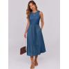 imageANRABESS Women Midi Dresses 2025 Summer Casual Sleeveless Sundress High Neck Tank Top Racerback Flowy Beach Dress  PocketsBlue