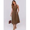 imageANRABESS Women Midi Dresses 2025 Summer Casual Sleeveless Sundress High Neck Tank Top Racerback Flowy Beach Dress  PocketsBrown