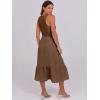 imageANRABESS Women Midi Dresses 2025 Summer Casual Sleeveless Sundress High Neck Tank Top Racerback Flowy Beach Dress  PocketsBrown