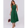 imageANRABESS Women Midi Dresses 2025 Summer Casual Sleeveless Sundress High Neck Tank Top Racerback Flowy Beach Dress  PocketsDark Green
