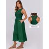 imageANRABESS Women Midi Dresses 2025 Summer Casual Sleeveless Sundress High Neck Tank Top Racerback Flowy Beach Dress  PocketsDark Green
