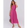 imageANRABESS Women Midi Dresses 2025 Summer Casual Sleeveless Sundress High Neck Tank Top Racerback Flowy Beach Dress  PocketsHot Pink