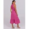 imageANRABESS Women Midi Dresses 2025 Summer Casual Sleeveless Sundress High Neck Tank Top Racerback Flowy Beach Dress  PocketsHot Pink