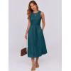 imageANRABESS Women Midi Dresses 2025 Summer Casual Sleeveless Sundress High Neck Tank Top Racerback Flowy Beach Dress  PocketsLake Blue