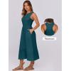imageANRABESS Women Midi Dresses 2025 Summer Casual Sleeveless Sundress High Neck Tank Top Racerback Flowy Beach Dress  PocketsLake Blue