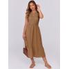 imageANRABESS Women Midi Dresses 2025 Summer Casual Sleeveless Sundress High Neck Tank Top Racerback Flowy Beach Dress  PocketsLight Brown