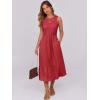 imageANRABESS Women Midi Dresses 2025 Summer Casual Sleeveless Sundress High Neck Tank Top Racerback Flowy Beach Dress  PocketsRed