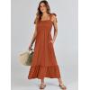 imageANRABESS Women Summer Casual Strap Smocked Maxi Flowy Tiered A Line Beach Travel Sundress Wedding Guest OutfitsBrick Red
