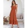 imageANRABESS Women Summer Casual Strap Smocked Maxi Flowy Tiered A Line Beach Travel Sundress Wedding Guest OutfitsBrick Red