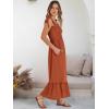 imageANRABESS Women Summer Casual Strap Smocked Maxi Flowy Tiered A Line Beach Travel Sundress Wedding Guest OutfitsBrick Red
