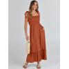 imageANRABESS Women Summer Casual Strap Smocked Maxi Flowy Tiered A Line Beach Travel Sundress Wedding Guest OutfitsBrick Red
