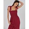 imageANRABESS Women Summer Casual Strap Smocked Maxi Flowy Tiered A Line Beach Travel Sundress Wedding Guest OutfitsBurgundy