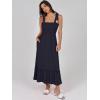imageANRABESS Women Summer Casual Strap Smocked Maxi Flowy Tiered A Line Beach Travel Sundress Wedding Guest OutfitsNavy Blue