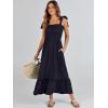 imageANRABESS Women Summer Casual Strap Smocked Maxi Flowy Tiered A Line Beach Travel Sundress Wedding Guest OutfitsNavy Blue