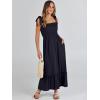 imageANRABESS Women Summer Casual Strap Smocked Maxi Flowy Tiered A Line Beach Travel Sundress Wedding Guest OutfitsNavy Blue