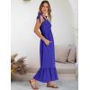 imageANRABESS Women Summer Casual Strap Smocked Maxi Flowy Tiered A Line Beach Travel Sundress Wedding Guest OutfitsRoyal Blue