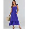 imageANRABESS Women Summer Casual Strap Smocked Maxi Flowy Tiered A Line Beach Travel Sundress Wedding Guest OutfitsRoyal Blue