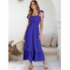 imageANRABESS Women Summer Casual Strap Smocked Maxi Flowy Tiered A Line Beach Travel Sundress Wedding Guest OutfitsRoyal Blue