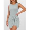 imageANRABESS Women Summer Sleeveless Bodycon Tie Waist Romper Skort Mini Tennis Athletic Dress Built Shorts Casual Vacation DressLight Green