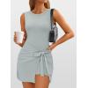 imageANRABESS Women Summer Sleeveless Bodycon Tie Waist Romper Skort Mini Tennis Athletic Dress Built Shorts Casual Vacation DressLight Green
