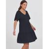 imageANRABESS Womens 2025 Summer Beach Vacation Dress Flutter Short Sleeve V Neck Flowy Casual Spring Mini Dress with Pockets Navy Blue Large